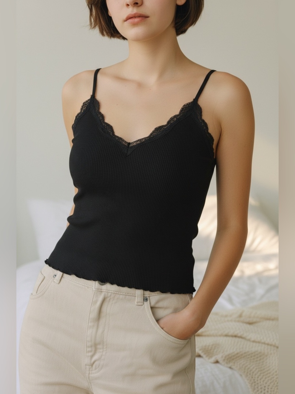 Women’s Cropped Ribbed Camisole